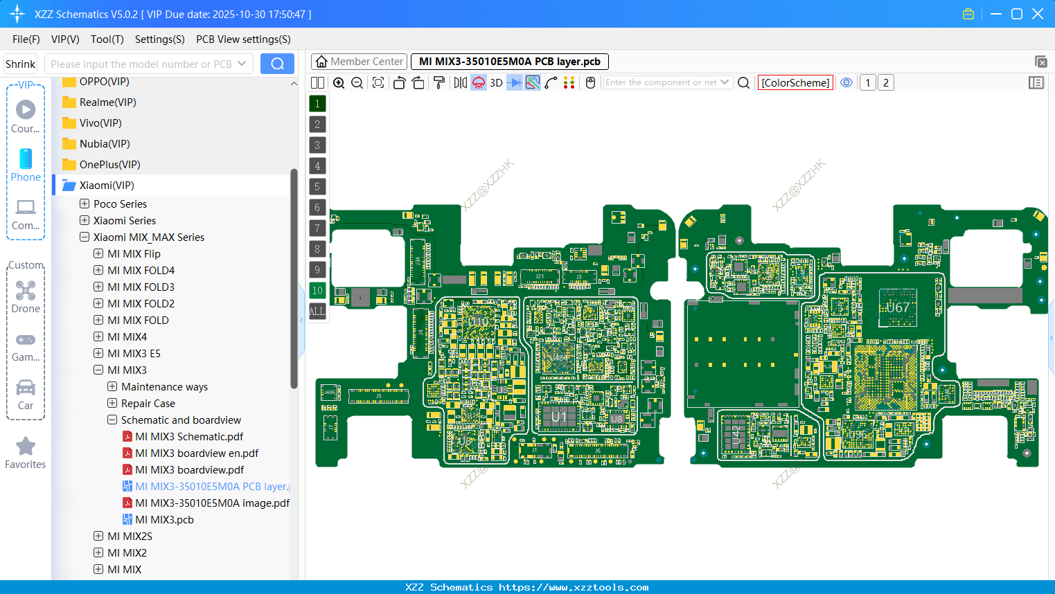 MI MIX3-35010E5M0A PCB Layer